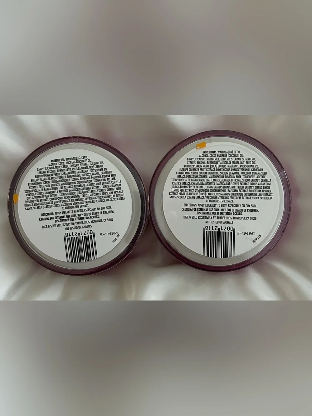 Brazil Nut Body Butter - Trader Joe’s     Set of 2